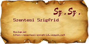 Szentesi Szigfrid névjegykártya